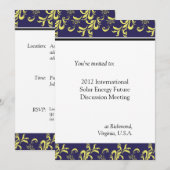 Invitation professionnel, international, réunion d'entreprise (Devant / Derrière)