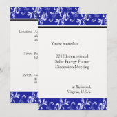 Invitation professionnel, international, réunion d'entreprise (Devant / Derrière)