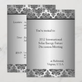 Invitation professionnel, international, réunion d'entreprise (Devant / Derrière)