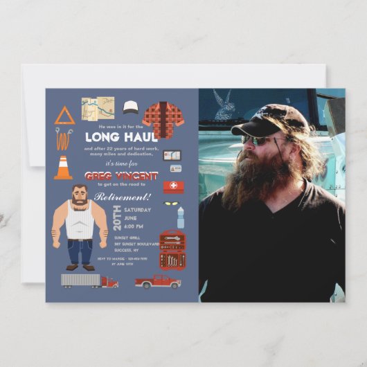 Invitation professionnelle de photo de camionneur (Devant)