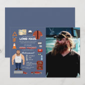 Invitation professionnelle de photo de camionneur (Devant / Derrière)