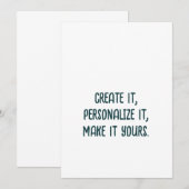 Invitation professionnelle simple 5" x 7" (Devant / Derrière)