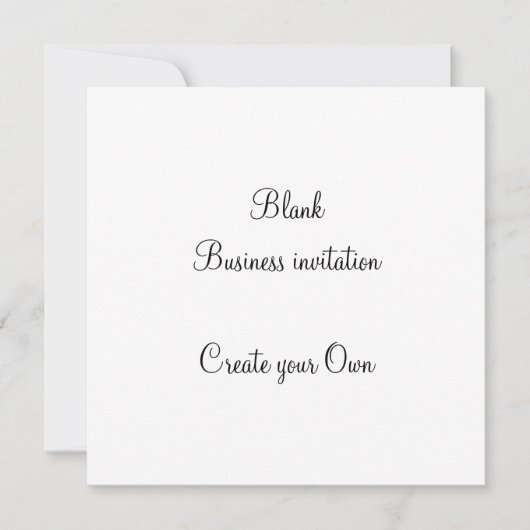 Invitation professionnelle vierge (Devant)