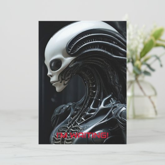 Invitation Profil d'Alien spatial (Debout devant)