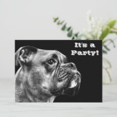 Invitation Profil de chien de boxeur (Debout devant)
