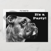 Invitation Profil de chien de boxeur (Devant / Derrière)