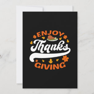 Invitation profiter de la nourriture de thanksgiving dinde re