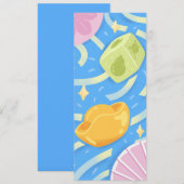 Invitation Profitez du jeu chanceux - Style funky mignon (Devant / Derrière)
