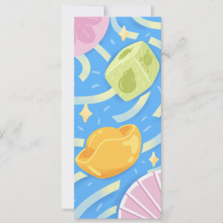 Invitation Profitez du jeu chanceux - Style funky mignon