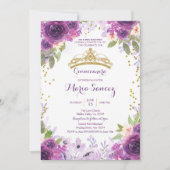 Invitation Profond Rose Mis Quince (Devant)