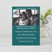 Invitation Profond Turquoise des années 1960 Black Mariage Lo (Debout devant)