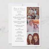 Invitation Programa Funéraire Cristiano en Español Funéraille (Dos)