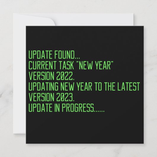 Invitation programmation drôle 2023 nouvelle année disant (Devant)