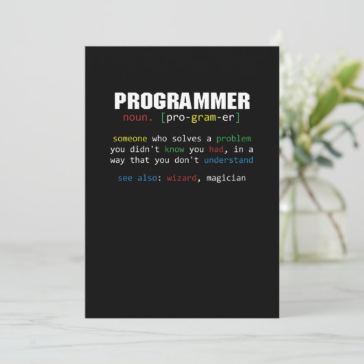 Invitation Programmer Définition Coder Programmation Coding G (Debout devant)