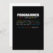 Invitation Programmer Définition Coder Programmation Coding G (Devant / Derrière)