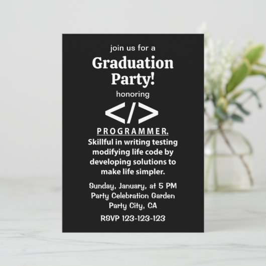 Invitation Programmer Programmer Programmer Programmer Progra (Debout devant)