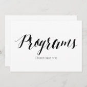 Invitation "Programmes s'il vous plaît prendre un" Signal Mar (Devant / Derrière)