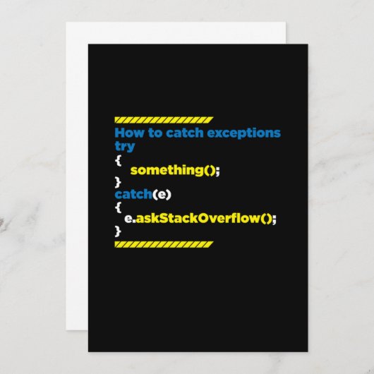 Invitation Programmeur de codage HTML Programmer PC IT Gif (Devant / Derrière)
