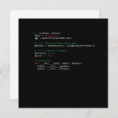 Invitation Programmeur de codage HTML Programmeur Programmati (Devant / Derrière)