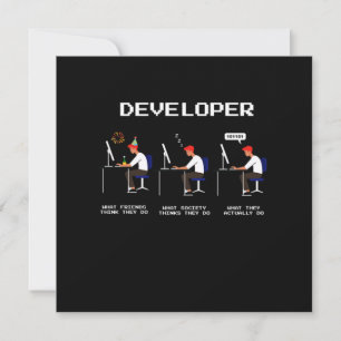 Invitation Programmeur développeur Coder ordinateur Geek Nerd