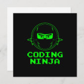 Invitation Programmeur programmeur Ninja Coder Programmeur Pr (Devant / Derrière)