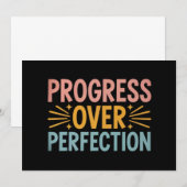 Invitation Progrès de l'enseignant plutôt que la perfection d (Devant / Derrière)