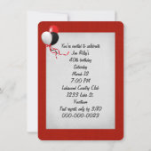 Invitation Projecteur de scène pour 40e anniversaire (Dos)