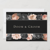 Invitation Projet Gothique Vintage Black Mariage Groomsman (Devant)