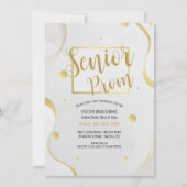 Invitation Prom blanc et or (Devant)