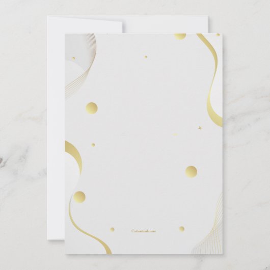 Invitation Prom blanc et or (Dos)