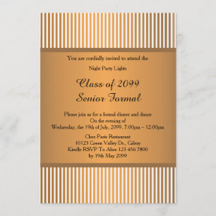 Invitation Prom classe supérieure formelle 2099, bronze or, o