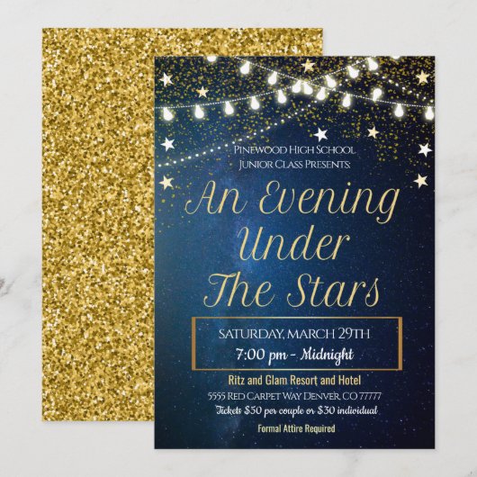  Invitation Prom Dance (Devant / Derrière)