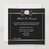 Invitation Prom High School Dance Formel Blanc Noir Cravate (Dos)