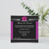 Invitation Prom High School Dance Formelle rose Cravate noire (Debout devant)