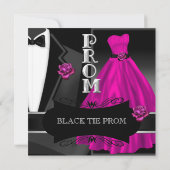 Invitation Prom High School Dance Formelle rose Cravate noire (Dos)
