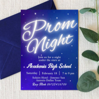 Invitation Prom Night - Under the Stars 