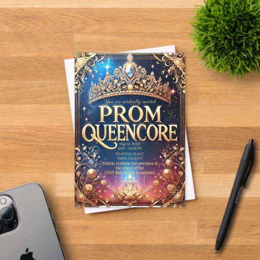 Invitation Prom Queencore : thème royal époustoufl (Insitu (Carte d'invitation))