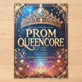 Invitation Prom Queencore : thème royal époustoufl (Recto)