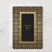 Invitation Prom Senior Junior, Black Gold Geometry Emperor (Dos)