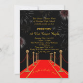 Invitation Prom Senior Junior, style Gatsby, nuit sur tapis r (Devant)