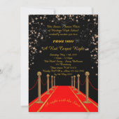 Invitation Prom Senior Junior, style Gatsby, nuit sur tapis r (Devant)