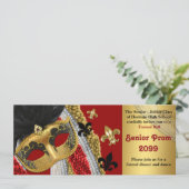 Invitation Prom Style de billet,Masquerade,chic,te (Debout devant)