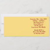 Invitation Prom Style de billet,Masquerade,chic,te (Dos)