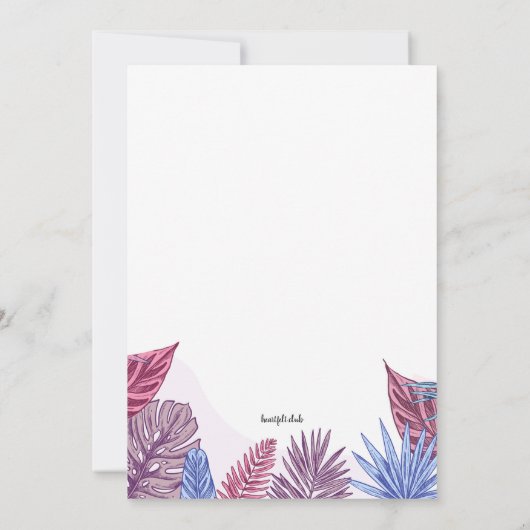 Invitation Prom tropical (Dos)