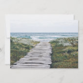 Invitation Promenade Côtière Mariage Plume Manuscrite (Dos)