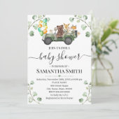 Invitation Promenade d'animaux des bois à travers le Baby sho (Debout devant)