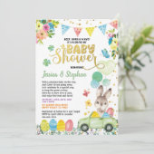 Invitation Promenade de Bunny de Pâques à travers le Baby sho (Debout devant)