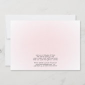 Invitation Promenade de lapin rose à travers le Baby shower (Dos)