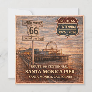 Invitation Promenade de Santa Monica Route 66 Salutations côt