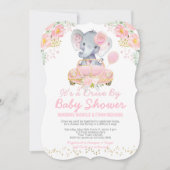 Invitation Promenade Elephant Par Baby shower Parade (Devant)